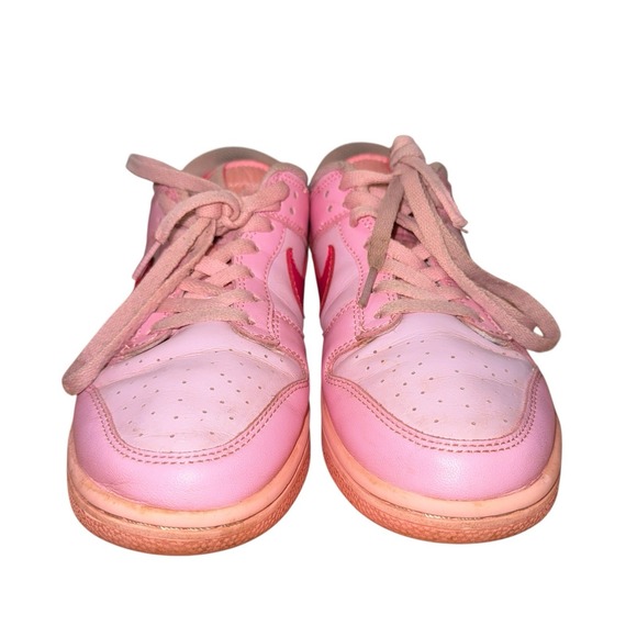 Nike Dunk Low GS Triple Pink WOMENS‎ Size 8 PRE-OWNED DH9765-600 Shoes Sneakers - Picture 6 of 14